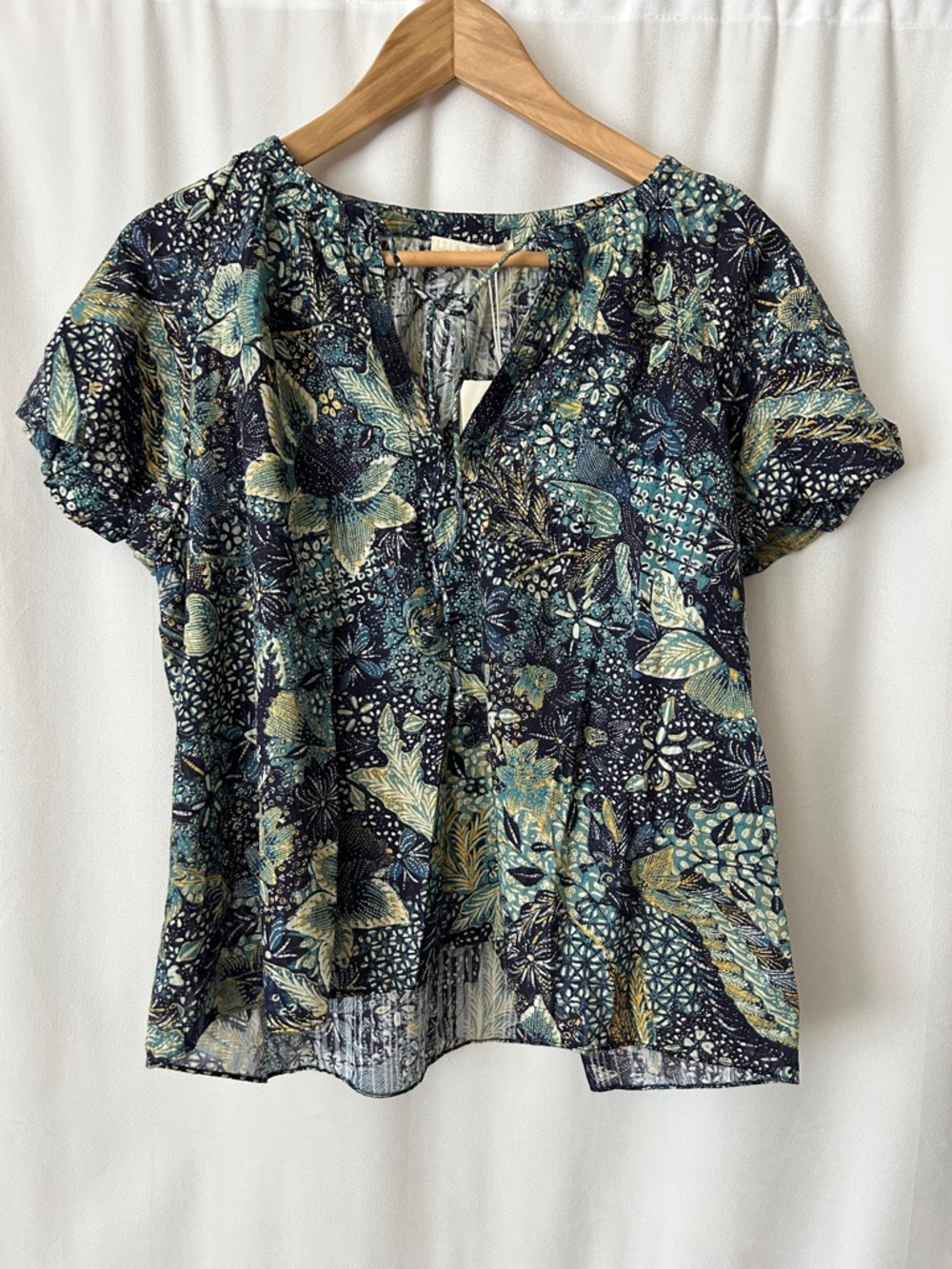Ulla Johnson NWT Issa Portofino Short Sleeve Tunic Top Blouse Shirt **Size 6** - Picture 6 of 10